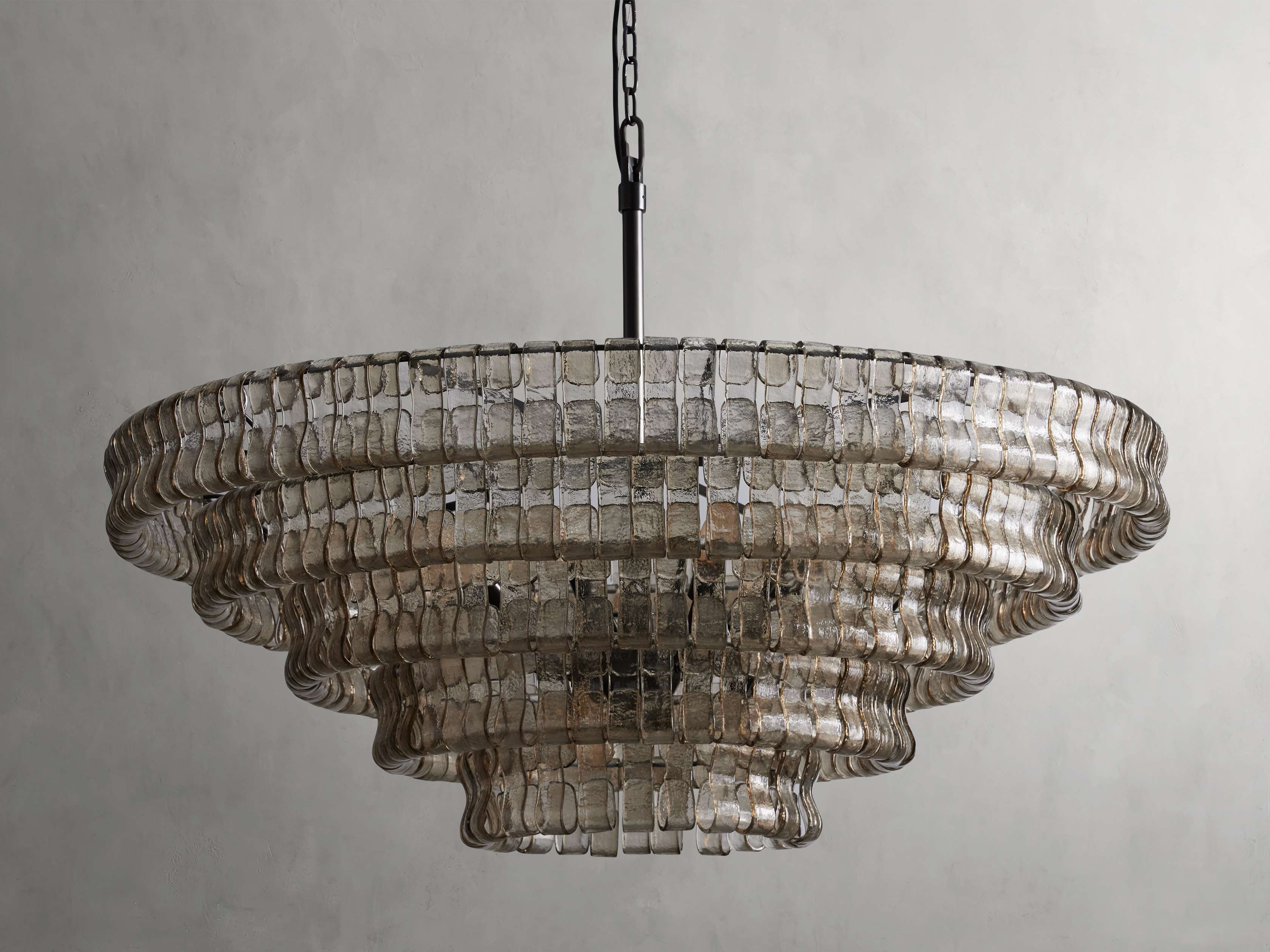 Art Glass Ghiaccio Round Chandelier 36" 48" 60"-MEET LIGHTING