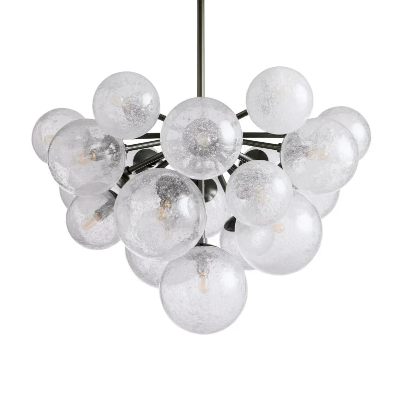 Mandoza Round Glass Globe Chandelier-MEET LIGHTING