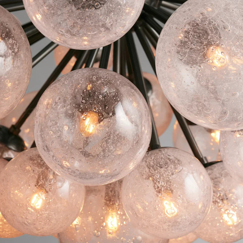 Mandoza Round Glass Globe Chandelier-MEET LIGHTING