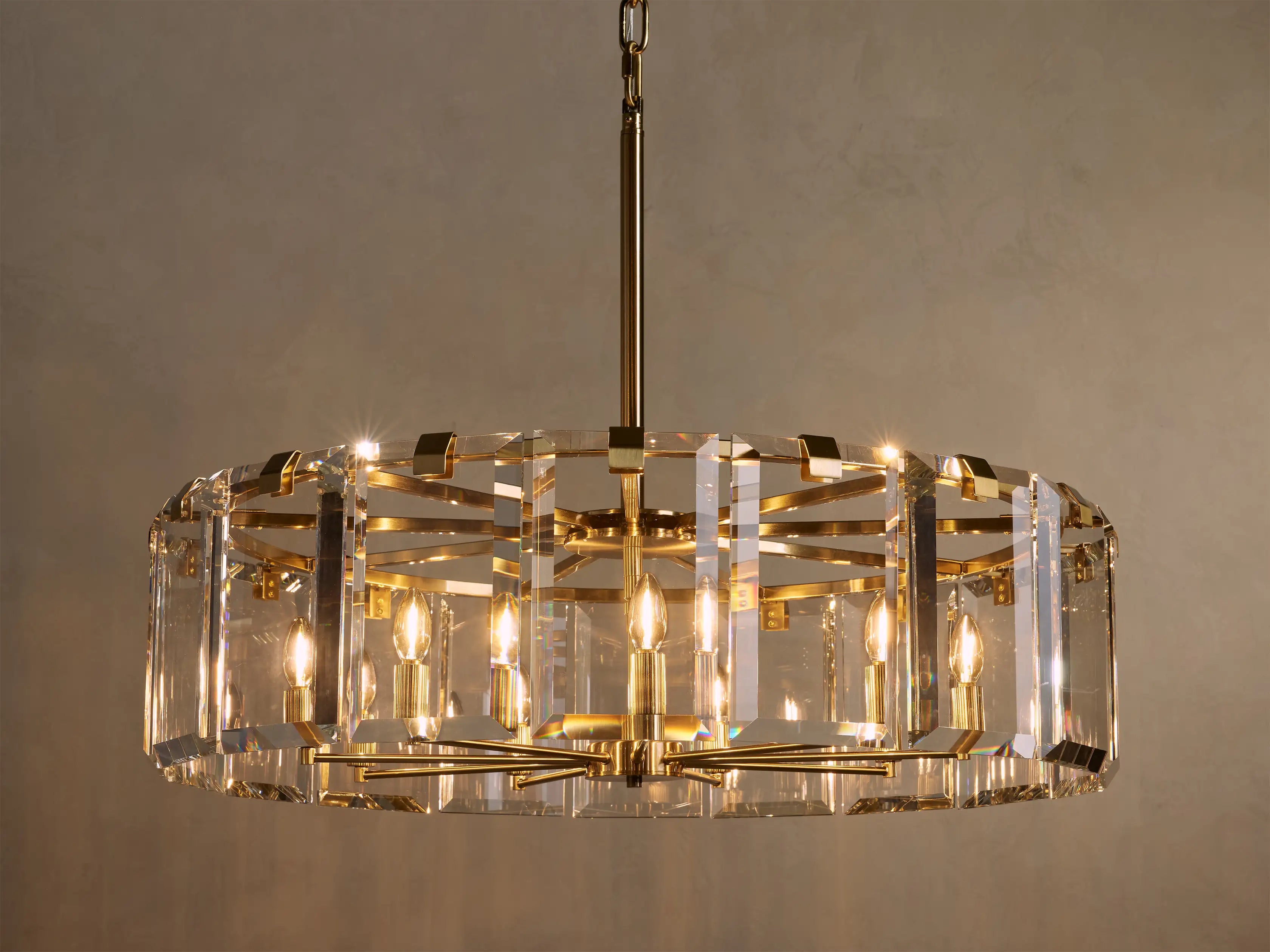 Modern Amaya Crystal Round Chandelier