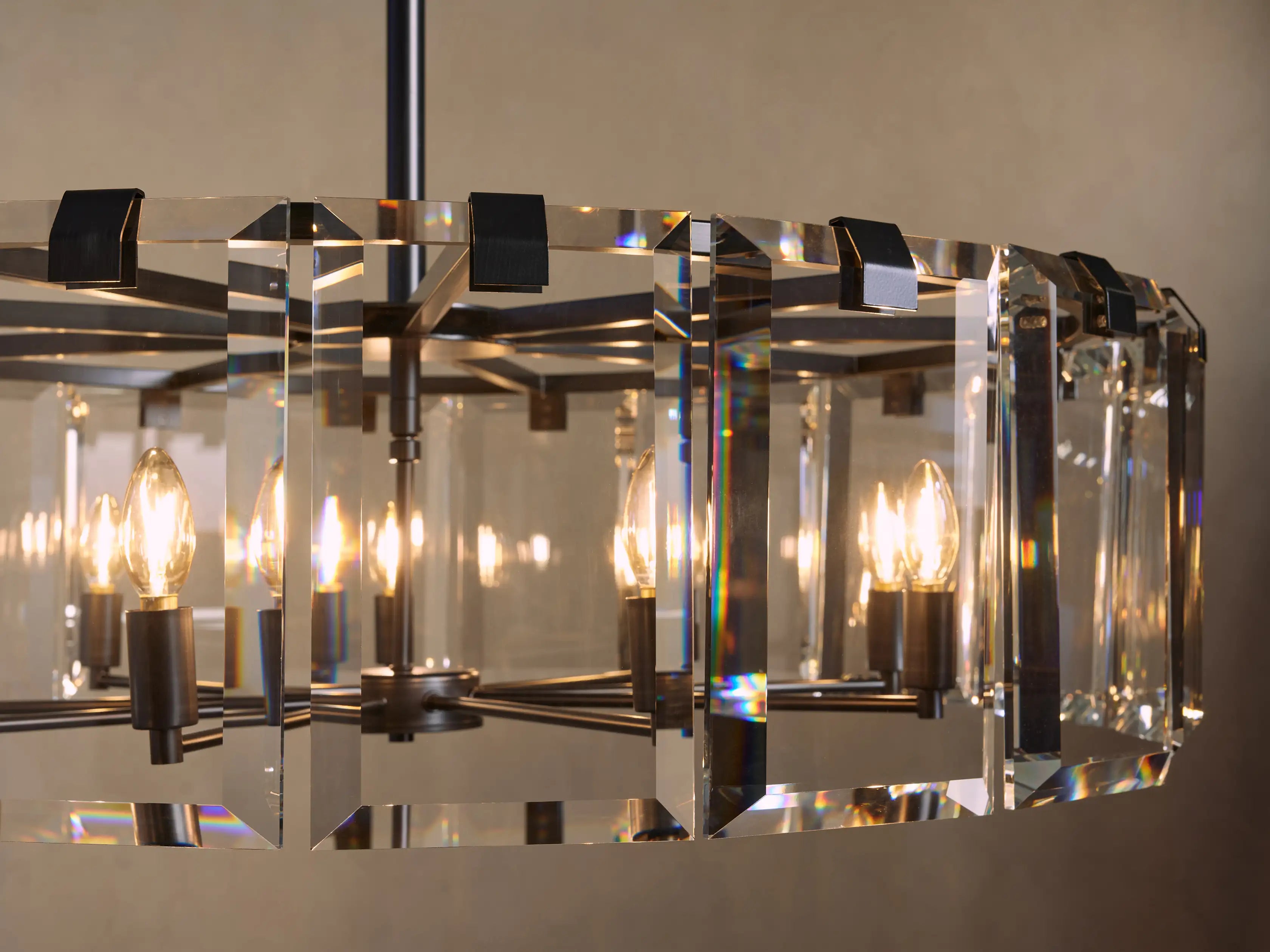 Modern Amaya Crystal Round Chandelier