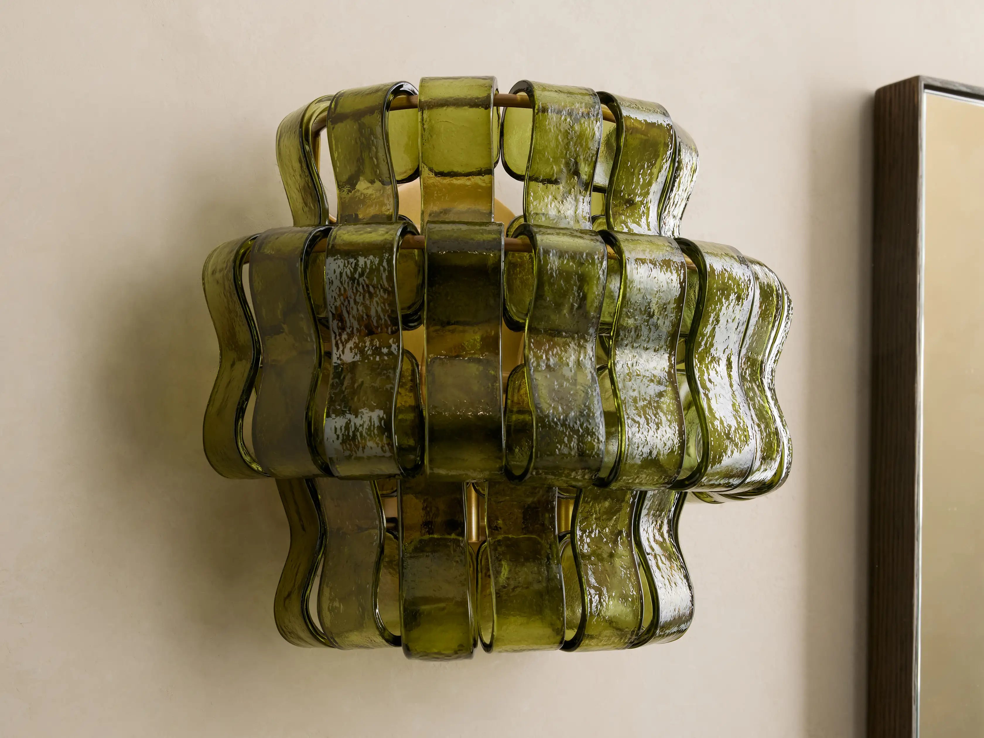 Ghiaccio Art Glass Wall Sconce