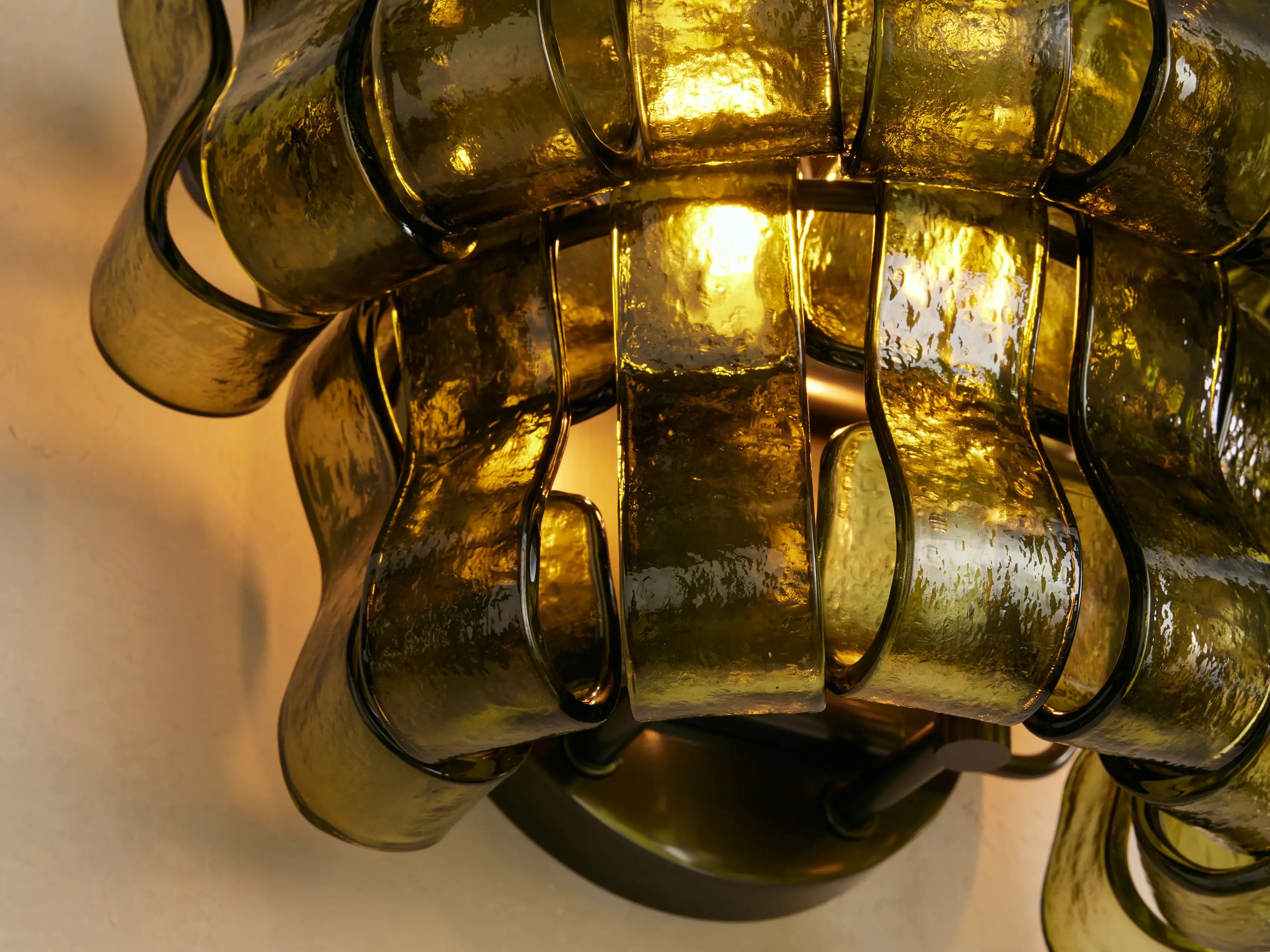 Ghiaccio Art Glass Wall Sconce
