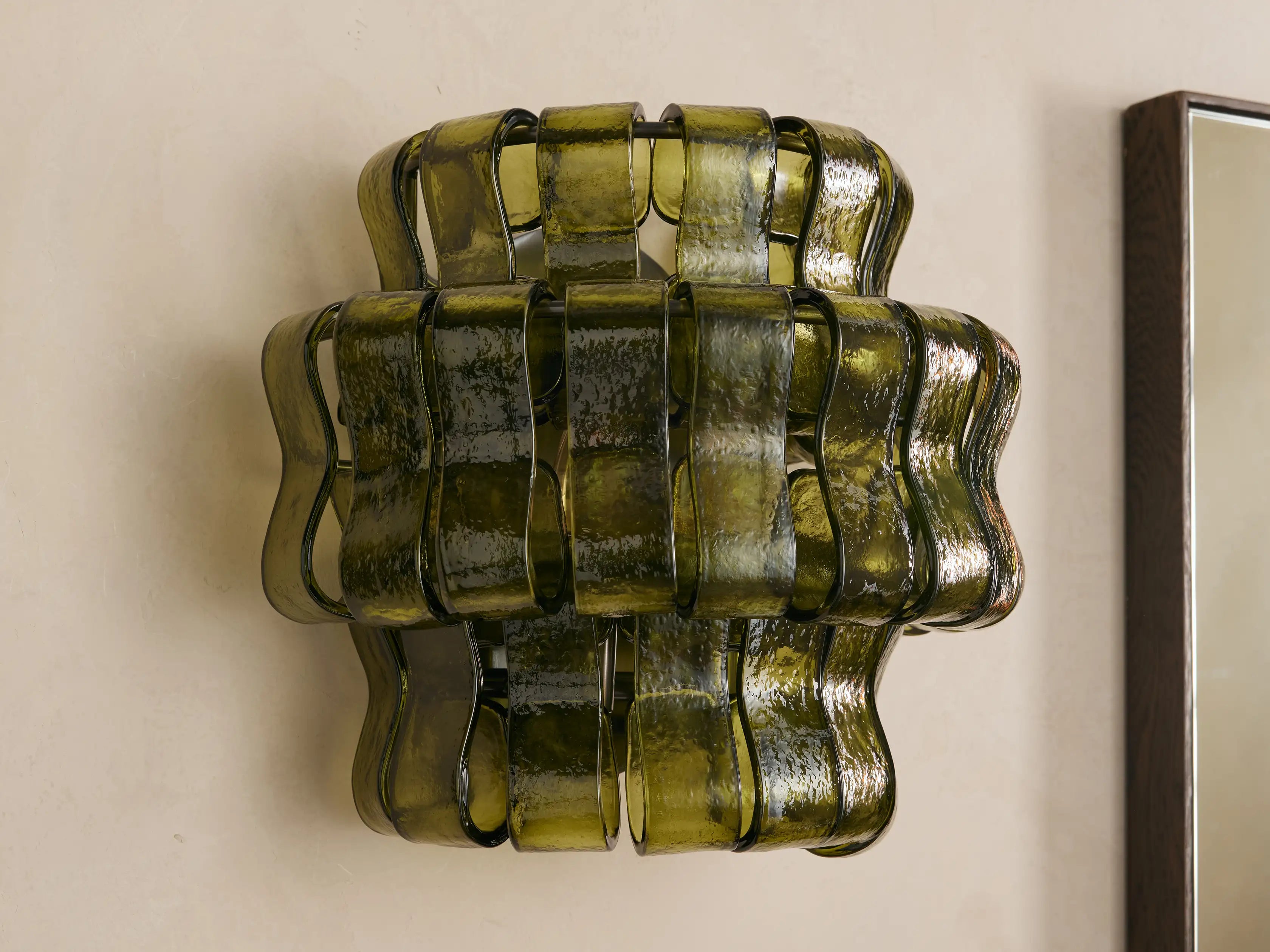 Ghiaccio Art Glass Wall Sconce