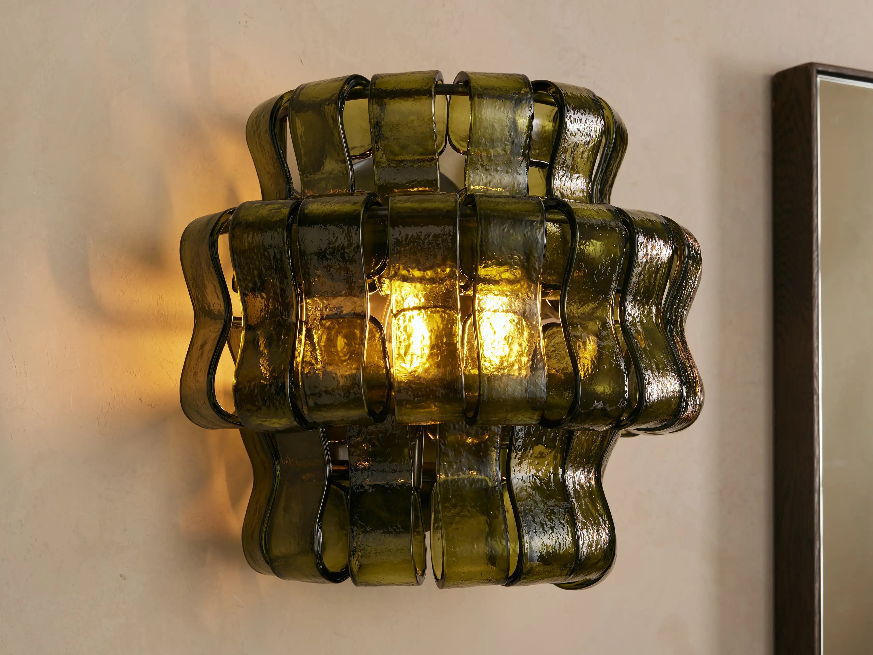 Ghiaccio Art Glass Wall Sconce