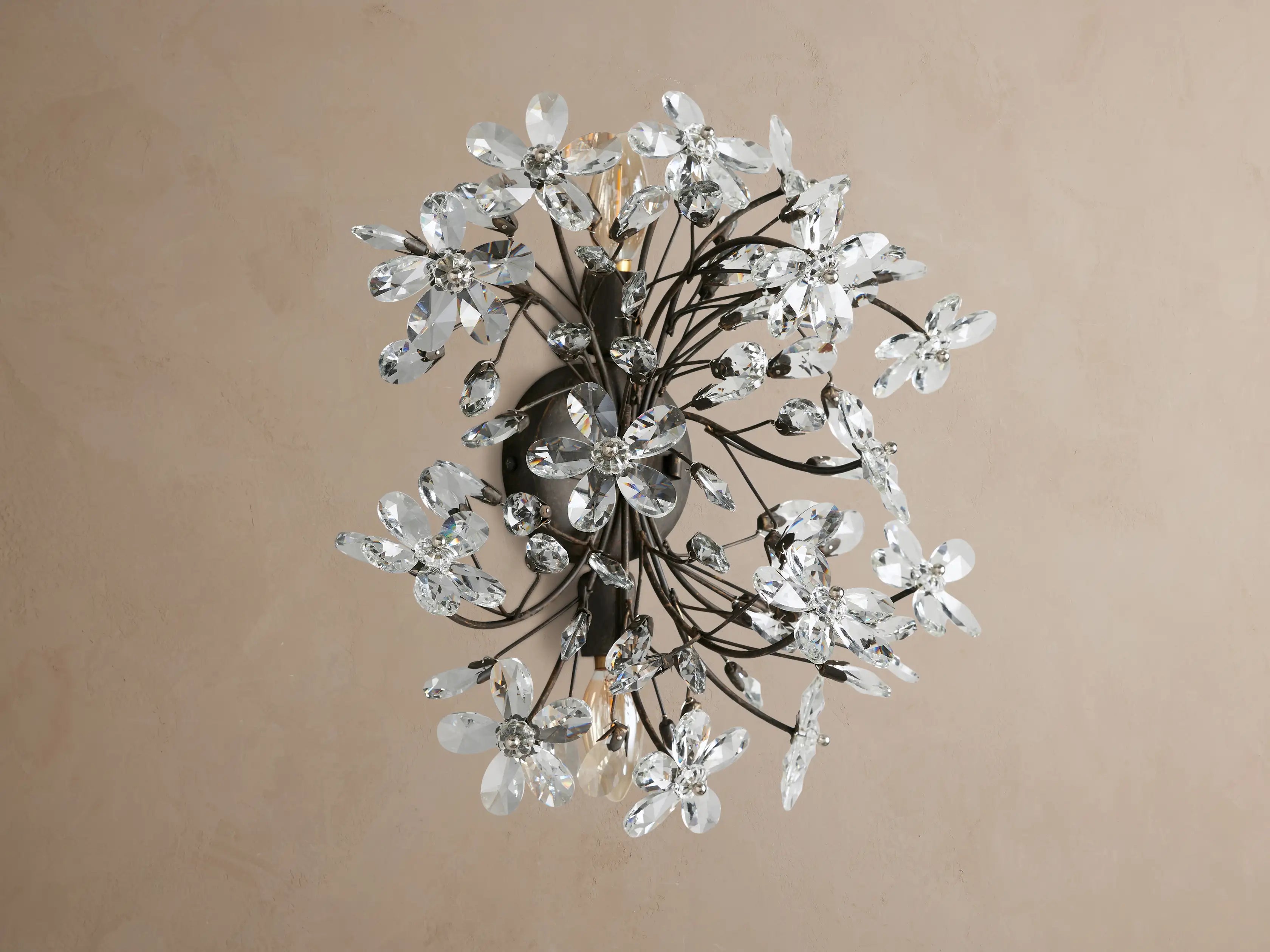 Fiore 2-Light Crystal Wall Sconce