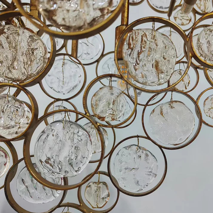 Trento Clustered Glass Linear Chandelier 55"