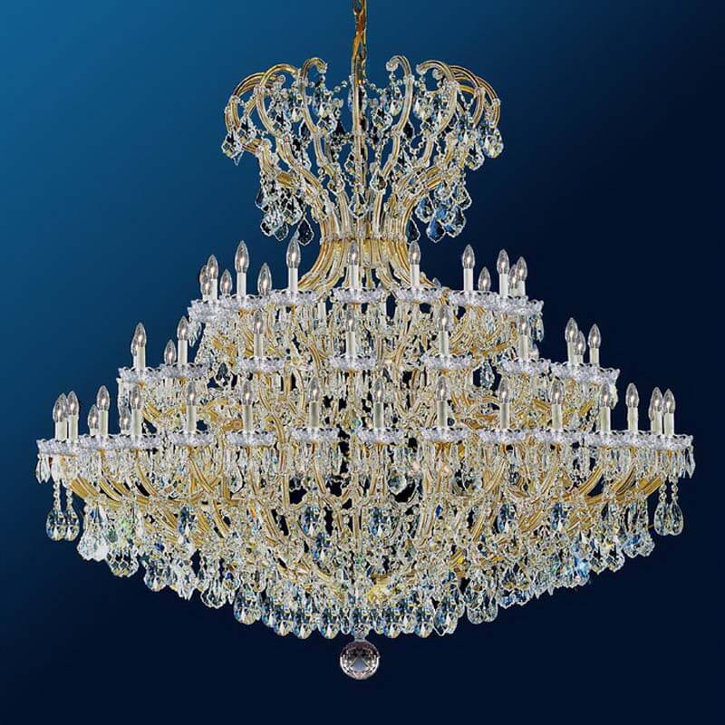 Elaborate crystal chandelier
