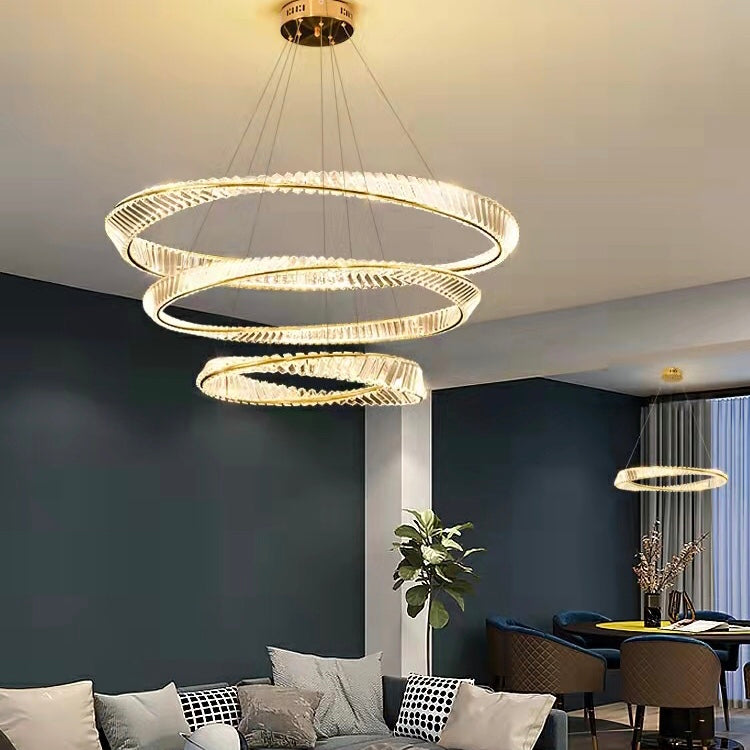 Ring Crystal Chandelier Luxury Living/ Dining Room Ceiling Lamp Bedroom Light-MEET LIGHTING