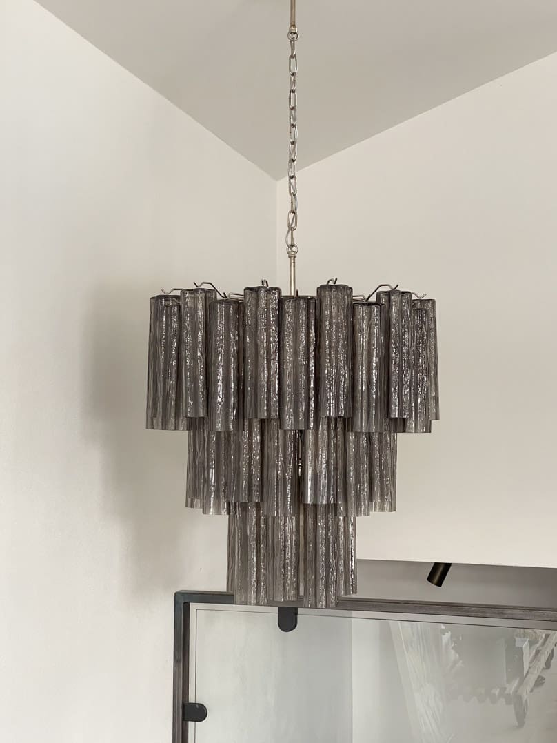Murano Chandelier – 48 tubes – Smoked