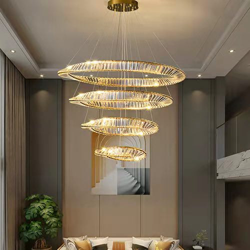 Ring Crystal Chandelier Luxury Living/ Dining Room Ceiling Lamp Bedroom Light-MEET LIGHTING