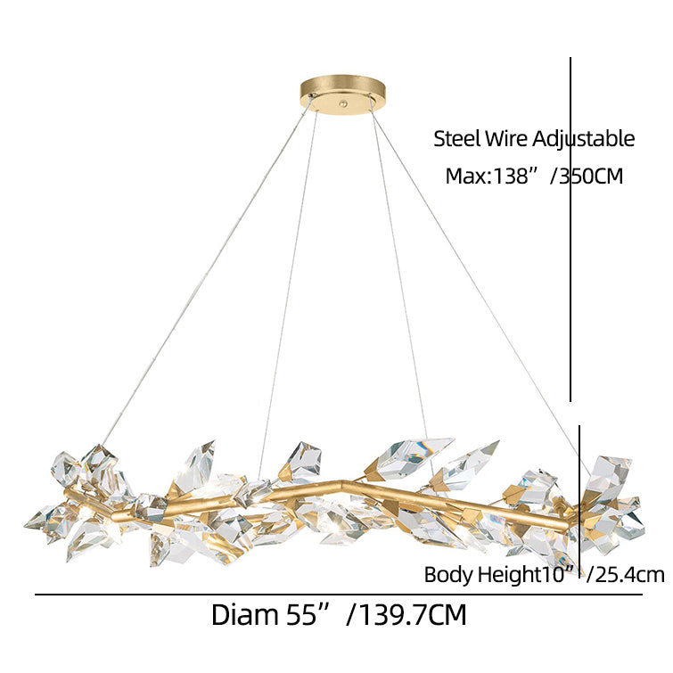 Addison 55" Round Crystal Chandelier