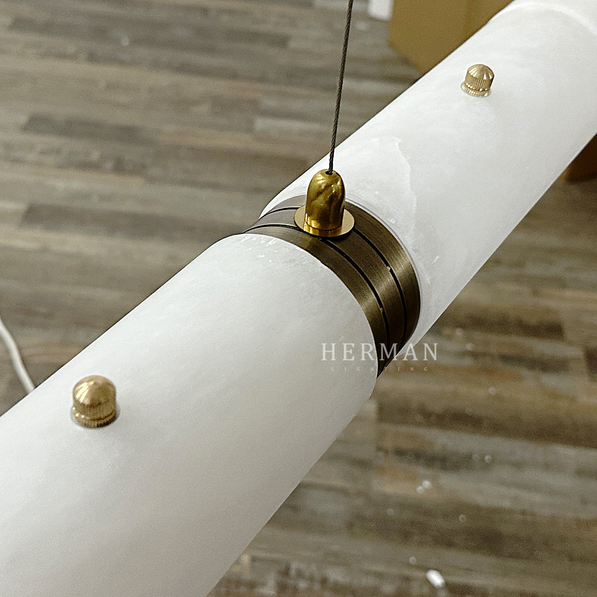 Alabaster Magnificence Art Linear Chandelier