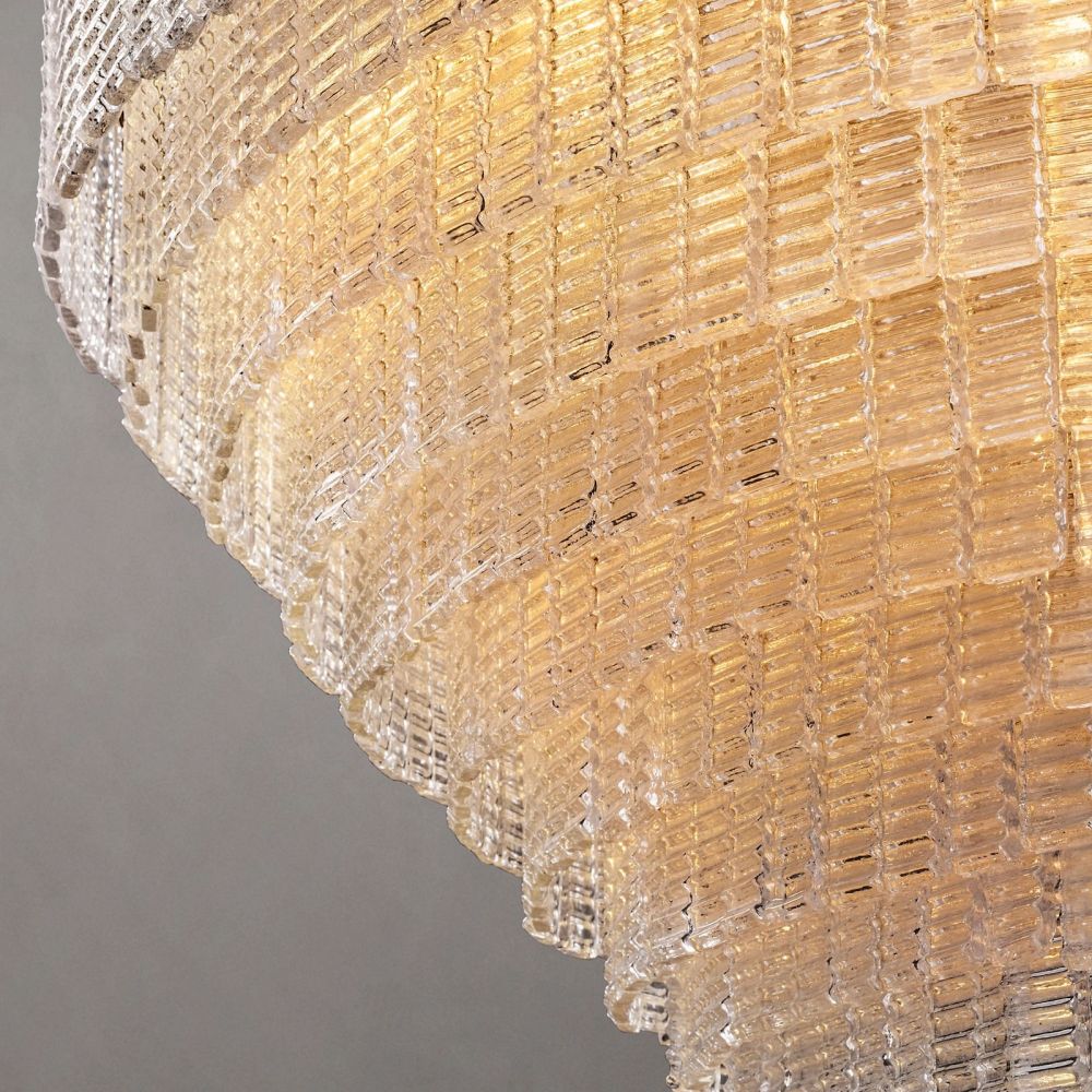 Siren ROUND GLASS CLEAR CHANDELIER 41" 36''