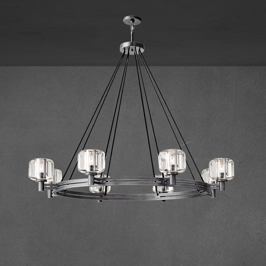 Demart Double Round Chandelier 48"-MEET LIGHTING