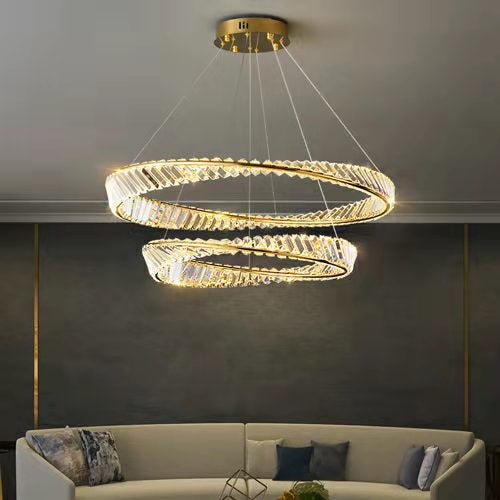 Ring Crystal Chandelier Luxury Living/ Dining Room Ceiling Lamp Bedroom Light-MEET LIGHTING