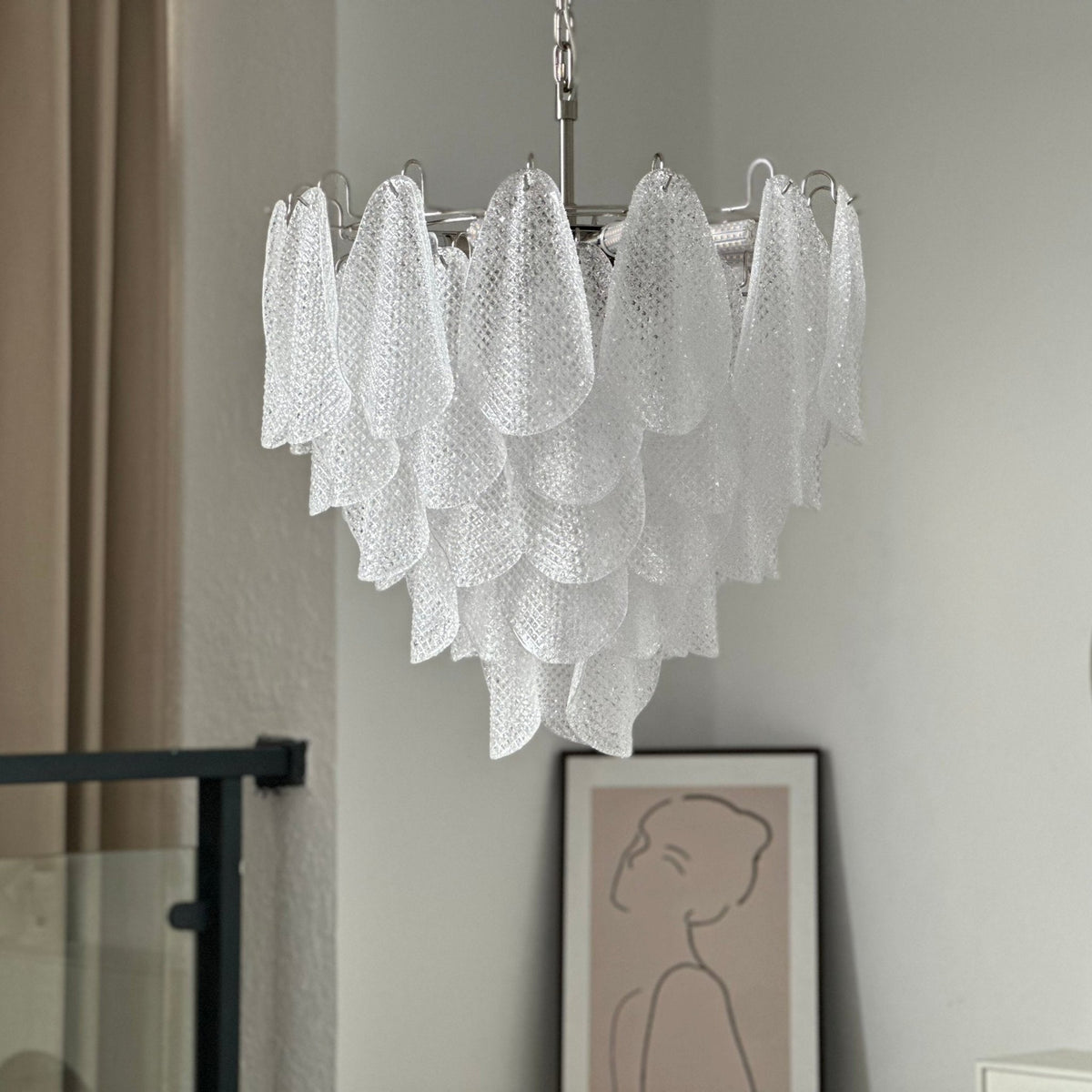 Murano Glass Teardrop Chandelier by Meetlighting