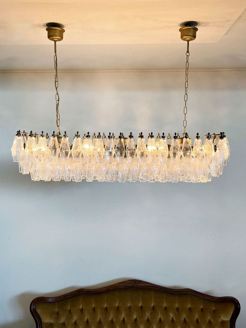 Poliedri 138-Glass Murano Chandelier