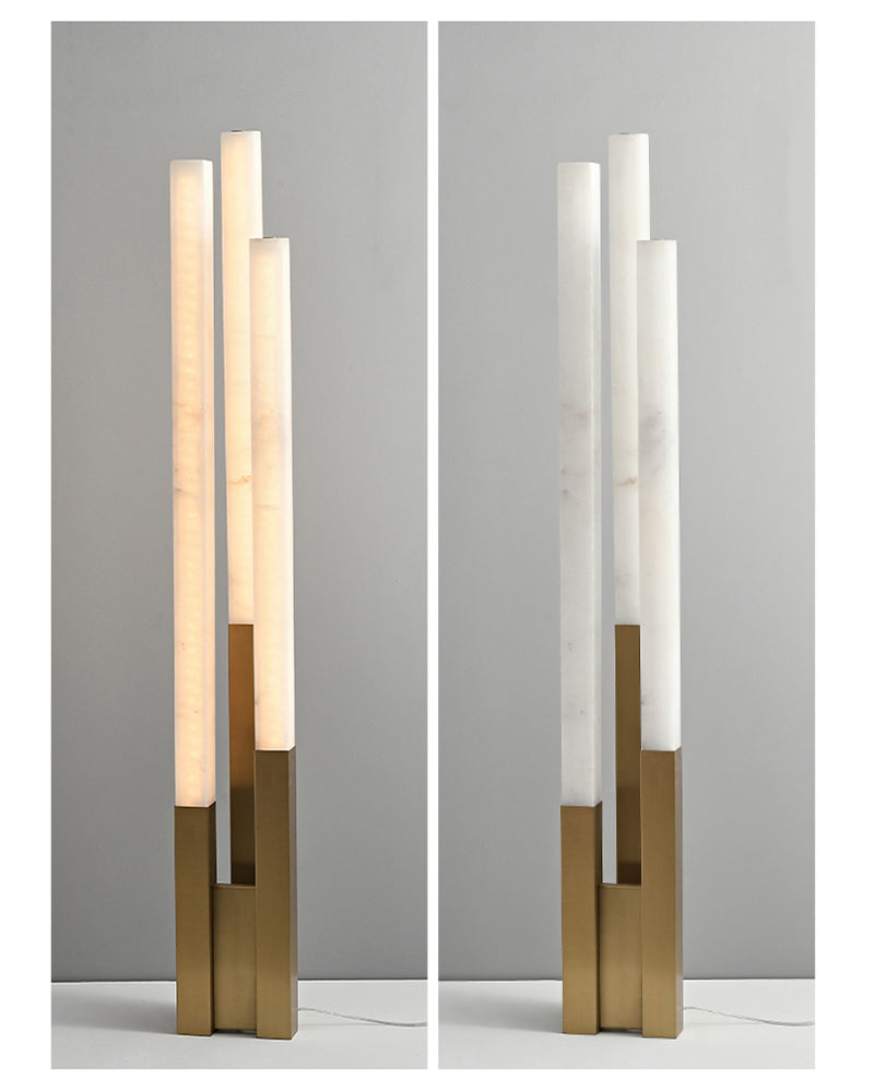 Modern Soft Glow LED Alabaster High Standing Floor Lamp by Meetlighting