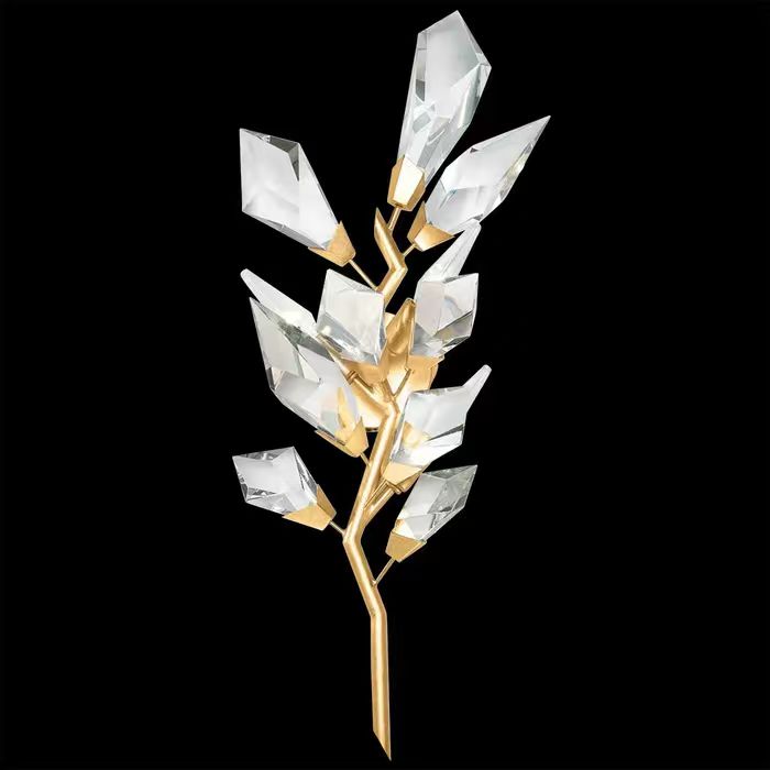 Addison Gold Leafed 27″ Crystal Sconce(Plug-in lamp)-Special customized