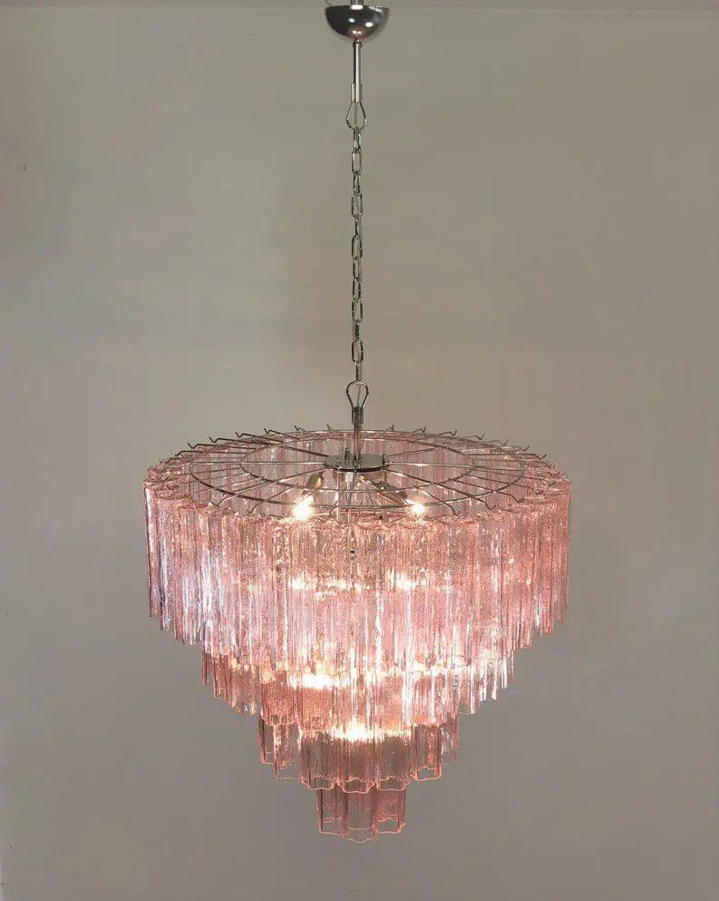 Murano Chandelier – 78 tubes – Pink by Meetlighting