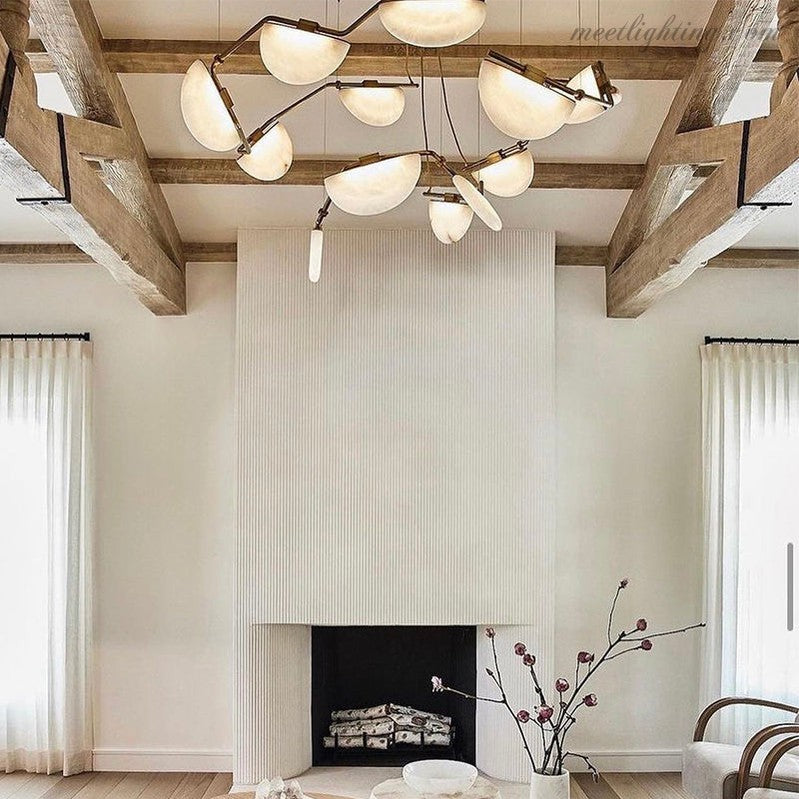 Alabaster Chandelier, Artistic Modern Chandelier for Bar Area-MEET LIGHTING