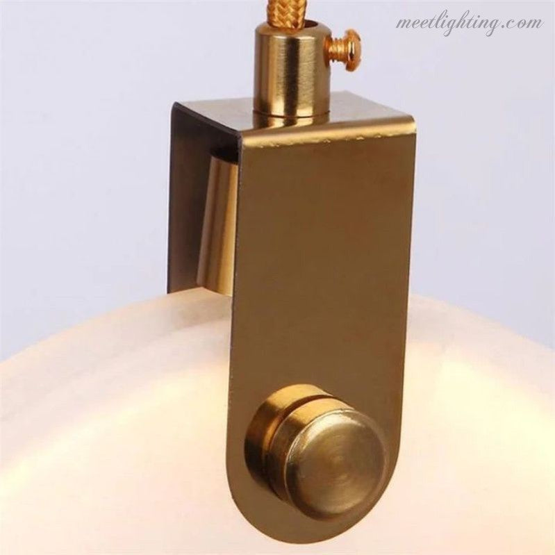 Alabaster Long Staircase Chandelier-MEET LIGHTING