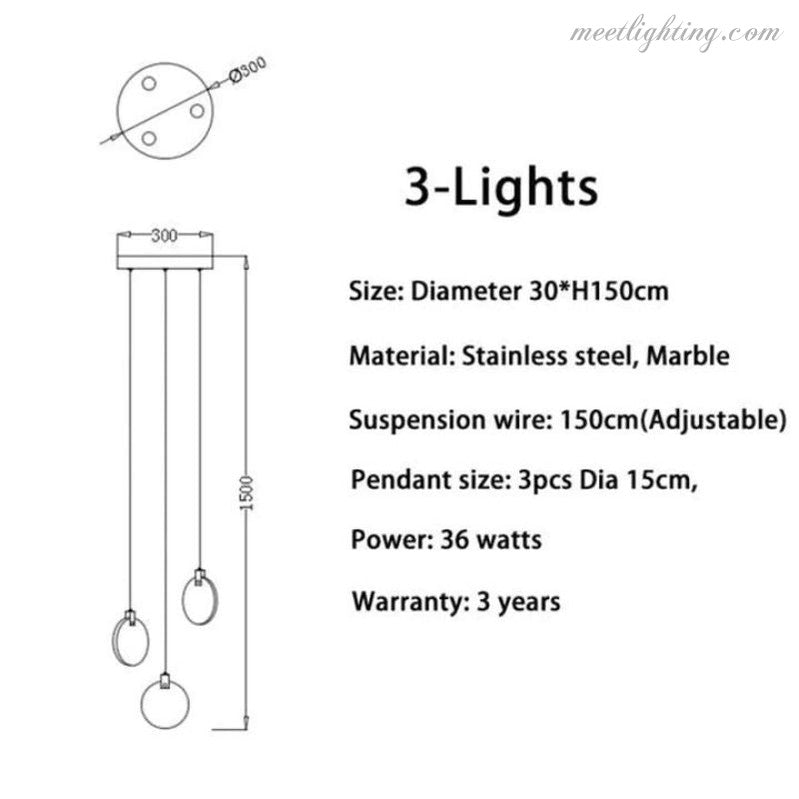 Alabaster Long Staircase Chandelier-MEET LIGHTING