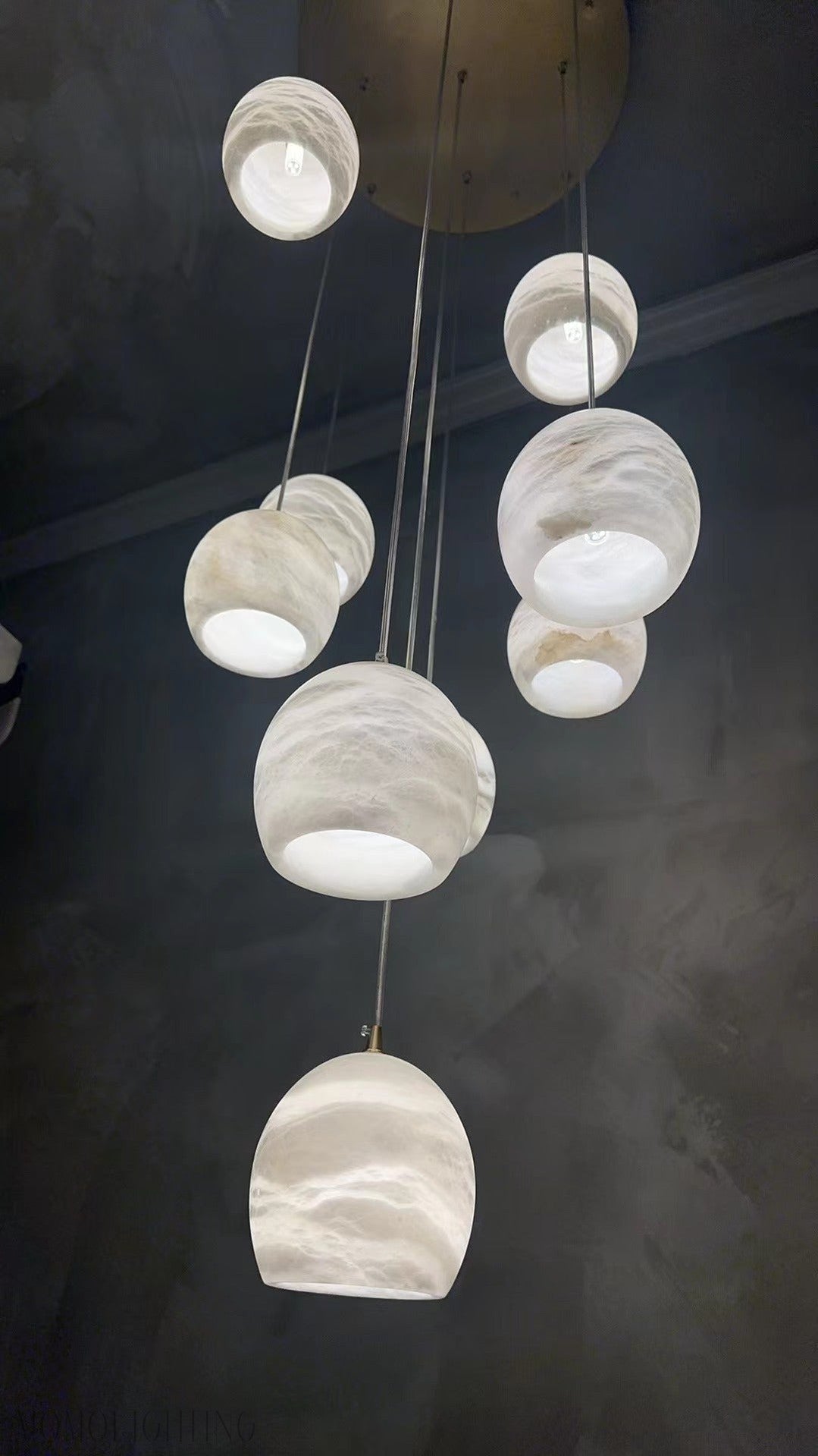 Alabaster Maeva Rectangular Chandelier 7 Light/ 15 Light/ 30 Light-Momo Lighting