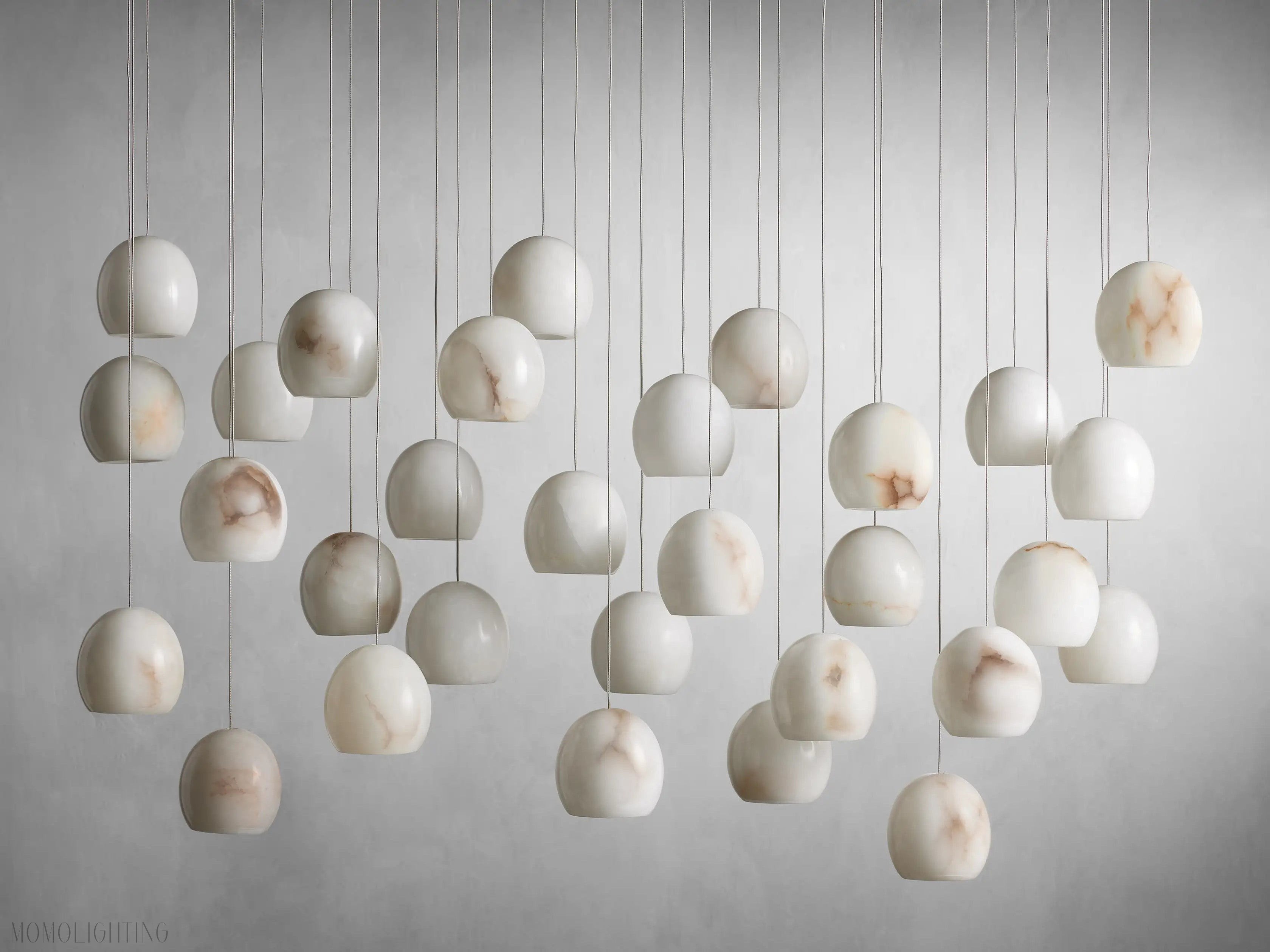 Alabaster Maeva Rectangular Chandelier 7 Light/ 15 Light/ 30 Light-Momo Lighting