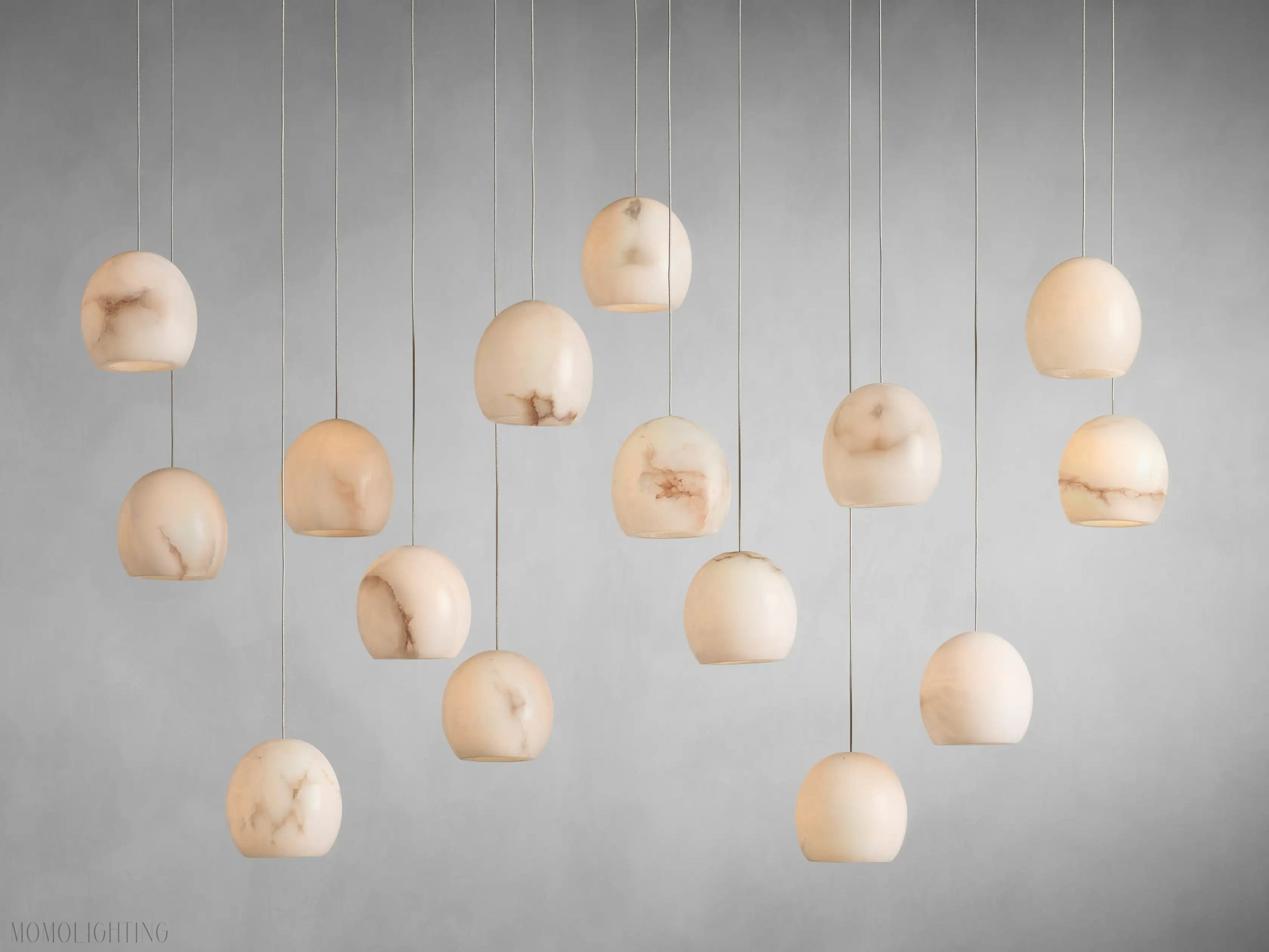 Alabaster Maeva Rectangular Chandelier 7 Light/ 15 Light/ 30 Light-Momo Lighting