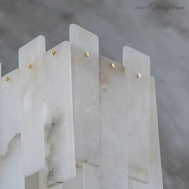 Alabaster Modern Rectangular Dining Room Chandeliers-MEET LIGHTING