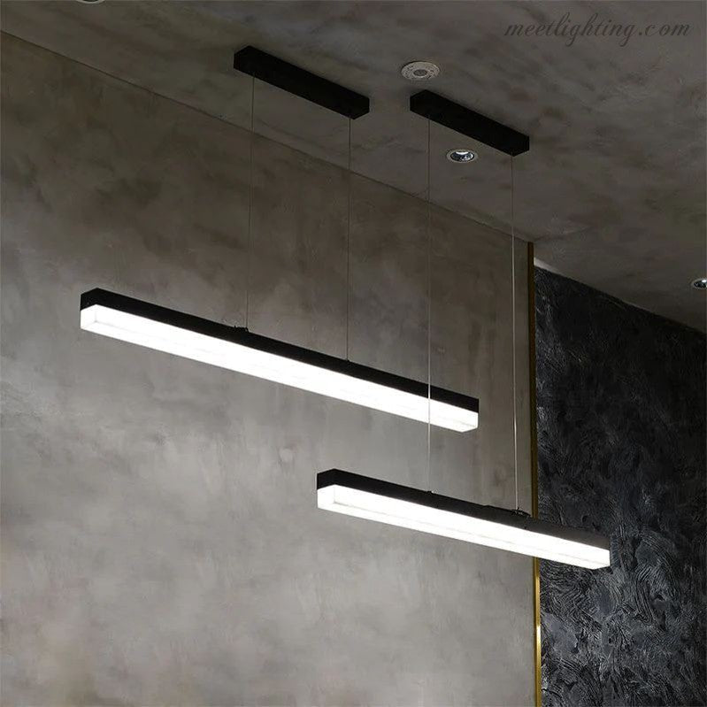 Alabaster Simple Linear Kitchen Island Chandelier-MEET LIGHTING