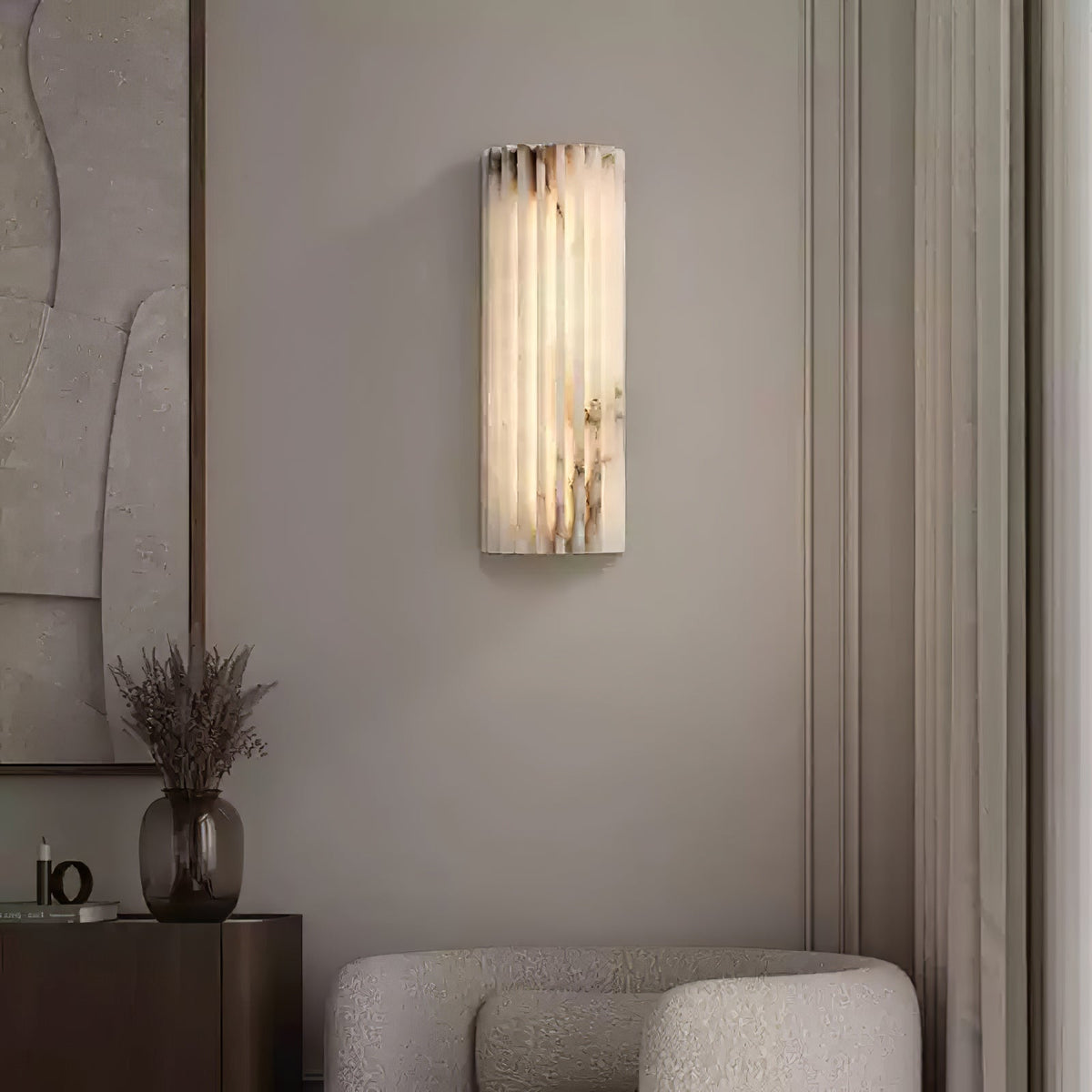 Alvia Alabaster Wall Light by Meetlighting