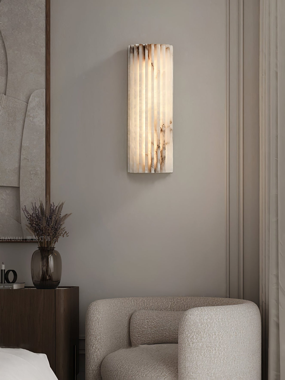 Alvia Alabaster Wall Light by Meetlighting