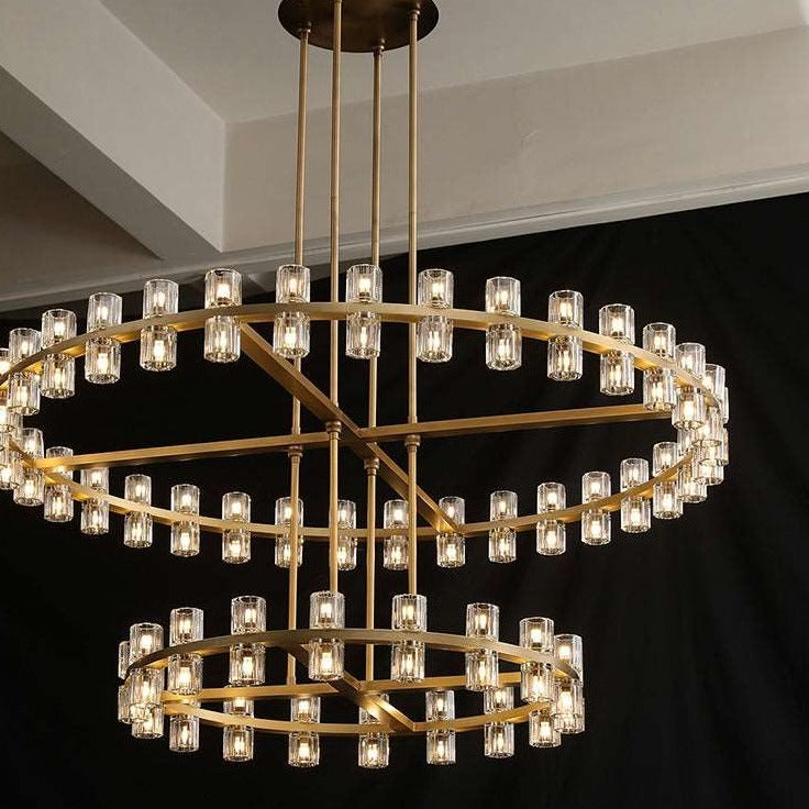 Arcachon Crystal 2-Tier Round Chandelier 54“ Customization-MEET LIGHTING