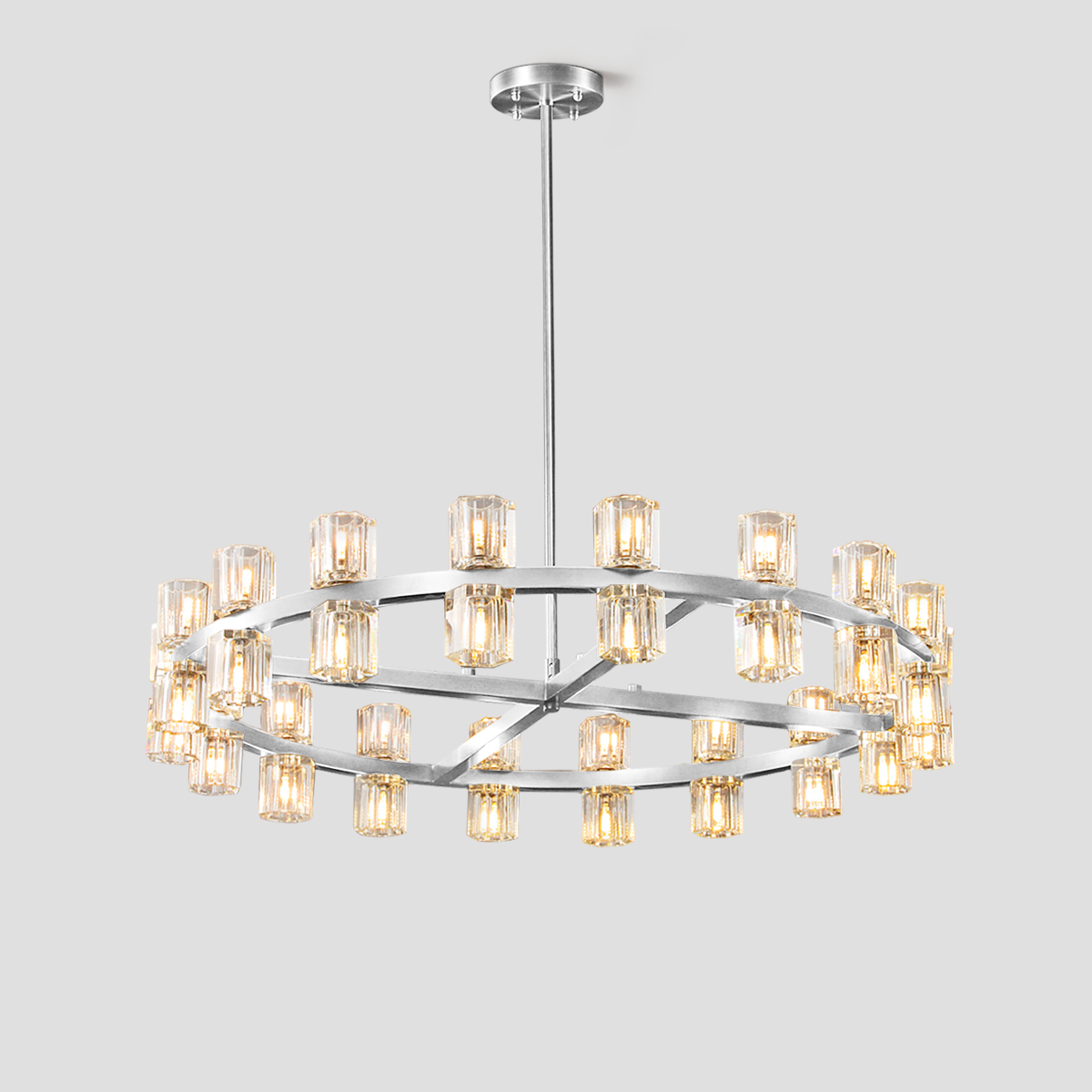 Arcachon Crystal Round Chandelier 36"-MEET LIGHTING