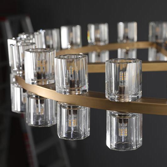 Arcachon Crystal Round Chandelier 36"-MEET LIGHTING