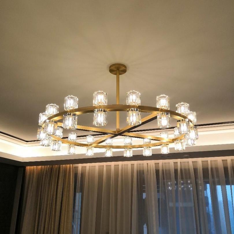 Arcachon Crystal Round Chandelier 36"-MEET LIGHTING
