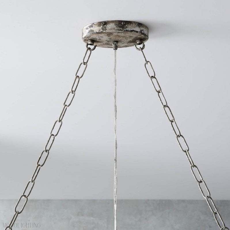Aubrey Crystal Ball Rectangular Chandelier 47'' 60''-Momo Lighting
