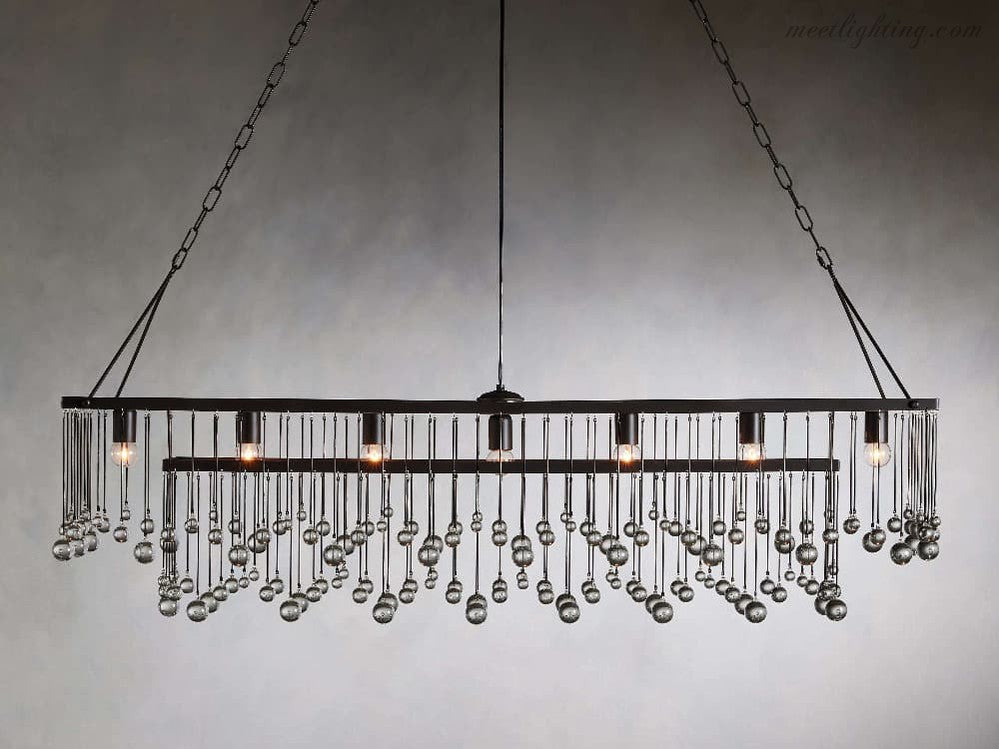 Aubrey Rectangular Chandelier-MEET LIGHTING