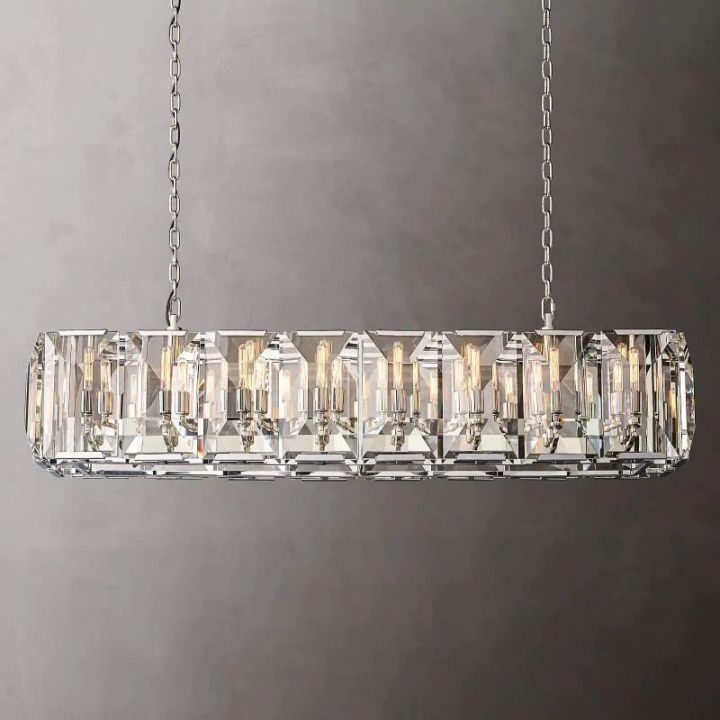Harlow Crystal Rectangular Chandelier 54"