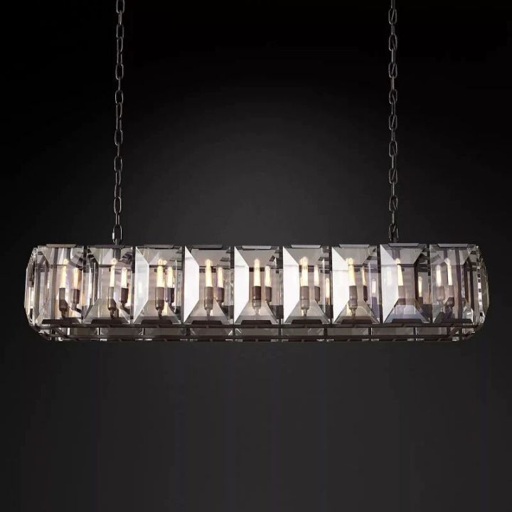 Harlow Crystal Rectangular Chandelier 62"