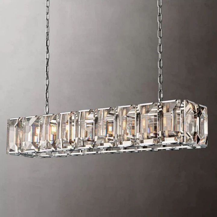 Harlow Crystal Rectangular Chandelier 62"