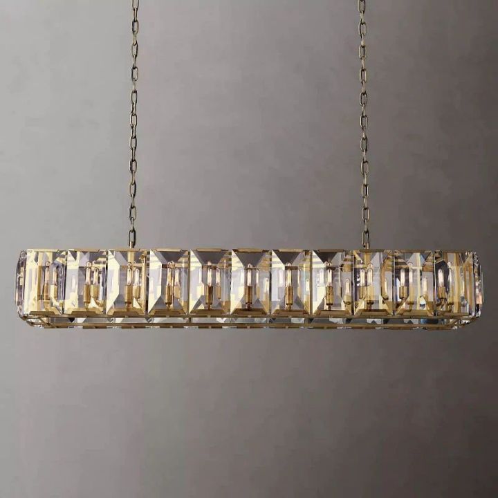 Harlow Crystal Rectangular Chandelier 74"
