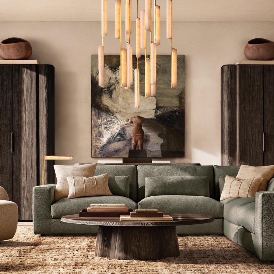 Audubon Alabaster Round Chandelier