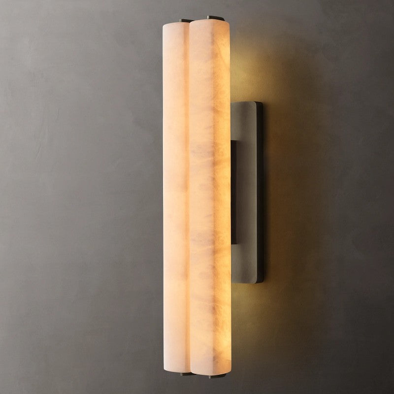 Audon Alabaster Double Sconce
