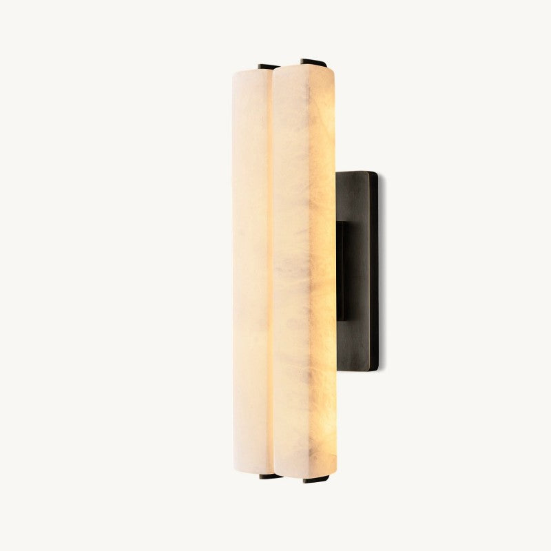 Audon Alabaster Double Sconce