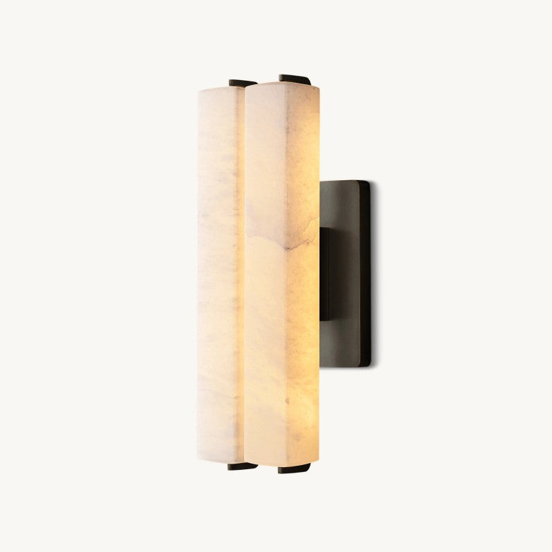 Audon Alabaster Double Sconce