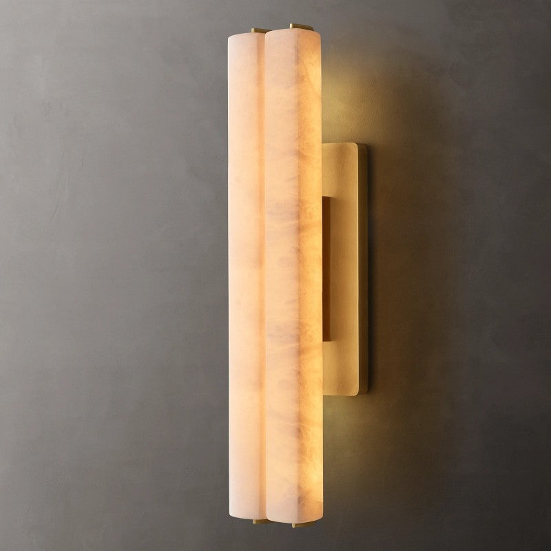 Audon Alabaster Double Sconce